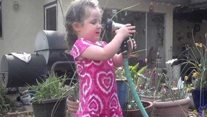 "I Should Stop You..." Grandma Lets Girl Learn About Water Pressure The Hard Way