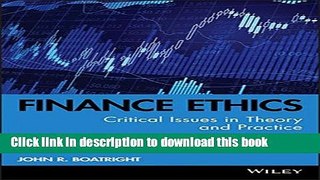 Ebook Finance Ethics: Critical Issues in Theory and Practice Full Download