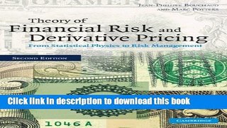 Books Theory of Financial Risk and Derivative Pricing: From Statistical Physics to Risk Management