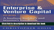 Ebook Enterprise   Venture Capital: A Business Builder s and Investor s Handbook Free Online