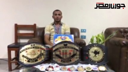 وكيل الشباب والرياضه بالغربيه يستقبل بطل العالم في لعبه الكيك بوكسينج