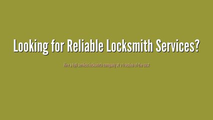 Baker County, FL Lockout Locksmith