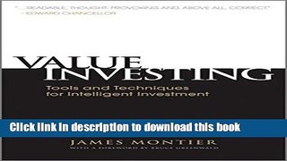 Ebook Value Investing: Tools and Techniques for Intelligent Investment Free Online