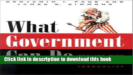 [Read PDF] What Government Can Do: Dealing with Poverty and Inequality (American Politics and
