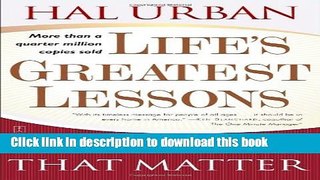 Books Life s Greatest Lessons: 20 Things That Matter Free Download