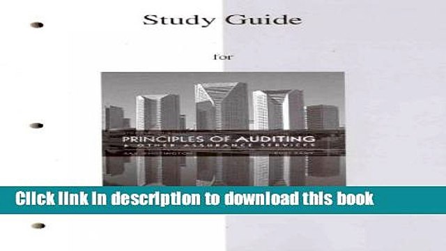 Books Student Study Guide to accompany Principles of Auditing and Other Assurance Services Full