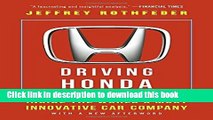 Books Driving Honda: Inside the World s Most Innovative Car Company Free Online