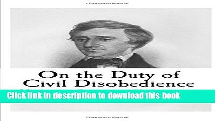PDF  On the Duty of Civil Disobedience (Henry David Thoreau)  Online
