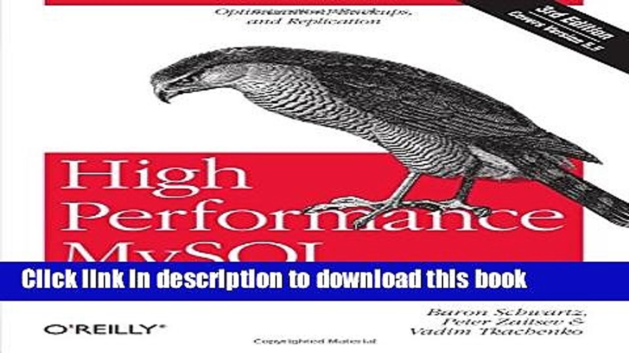 PDF  High Performance MySQL: Optimization, Backups, and Replication  Free Books