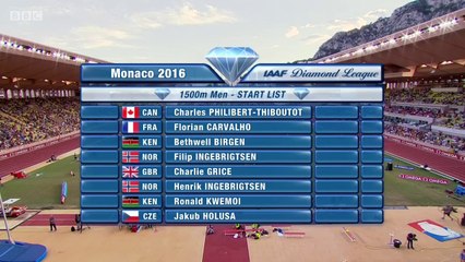 1500m H - DL Monaco, 15 juillet 2016 (Kiprop battu)