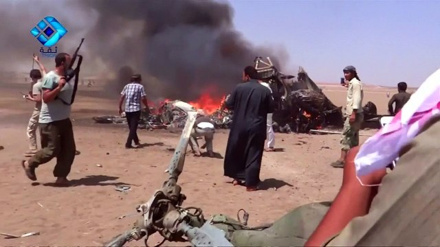 Syria war: Russian helicopter shot down