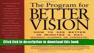 Books Program For Better Vision Full Online