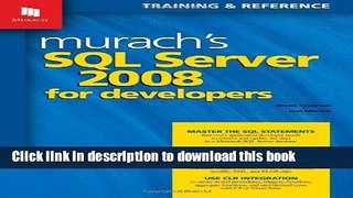 [Read PDF] Murach s SQL Server 2008 for Developers Download Free