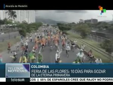 Celebran colombianos la Feria de las Flores en Medellín
