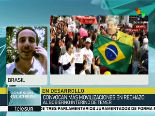 Brasileños se manifestarán esta semana contra pdte. interino