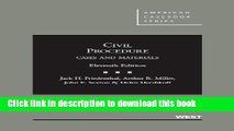 [Read PDF] Civil Procedure: Cases and Materials, 11th Edition (American Casebook Series) Ebook Free