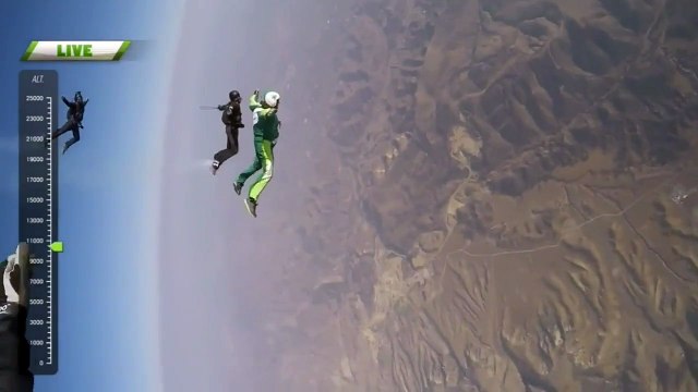 Прыжок с самолета без парашюта с высоты 7.62 km Крутое видео!
