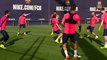 Evening training for FC Barcelona internationals