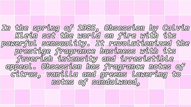 Calvin Klein - From Obsession to Eternity - The Man Behind the Fragrance