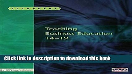 PDF  Teaching Business Education 14-19  Online