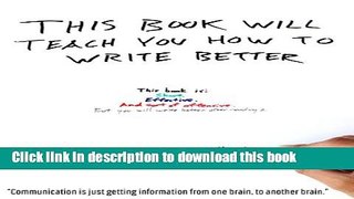 Ebook This book will teach you how to write better Free Online