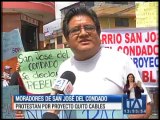Moradores de San José del Condado protestaron por el proyecto Quito Cables