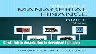 Ebook Principles of Managerial Finance, Brief Plus NEW MyFinanceLab with Pearson eText -- Access