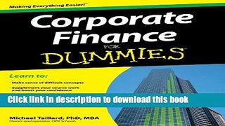 Ebook Corporate Finance For Dummies Full Online