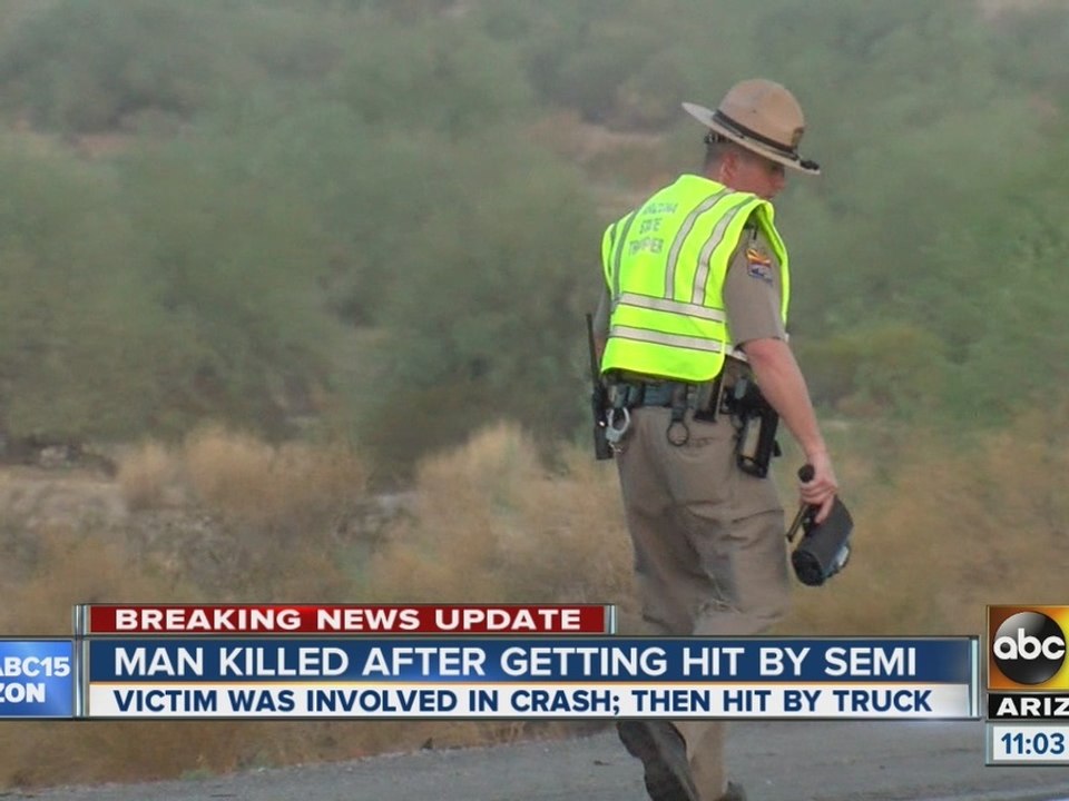Man hit and killed by semi on Interstate 10