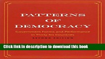 [Read PDF] Patterns of Democracy: Government Forms and Performance in Thirty-Six Countries