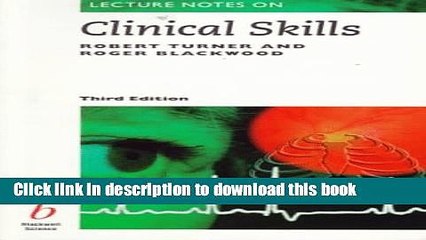 [PDF] Lecture Notes on Clinical Skills Read Online