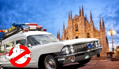 Ghostbusters in Milan (Italy) with their wonderful car!