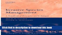 Ebook Invasive Species Management: A Handbook of Techniques (Techniques in Ecology   Conservation)