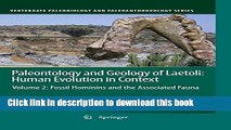 Books Paleontology and Geology of Laetoli: Human Evolution in Context: Volume 2: Fossil Hominins