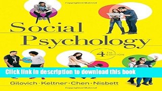 Ebook Social Psychology (Fourth Edition) Full Download