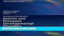 Books International Handbook of Autism and Pervasive Developmental Disorders (Autism and Child