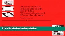 Ebook Activities Handbook for the Teaching of Psychology, Volume 3 Free Online