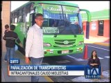 Paro de transportistas intracantonales en Quito