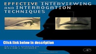 Ebook Effective Interviewing and Interrogation Techniques, Third Edition Full Online