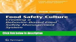 Ebook Food Safety Culture: Creating a Behavior-Based Food Safety Management System (Food