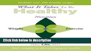 Books What It Takes To Be Healthy Free Online