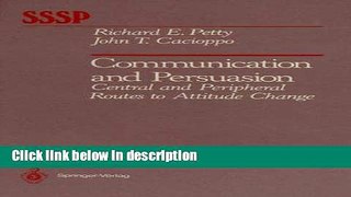 Books Communication and Persuasion: Central and Peripheral Routes to Attitude Change (Springer