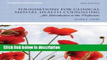 Books Foundations for Clinical Mental Health Counseling: An Introduction to the Profession (2nd