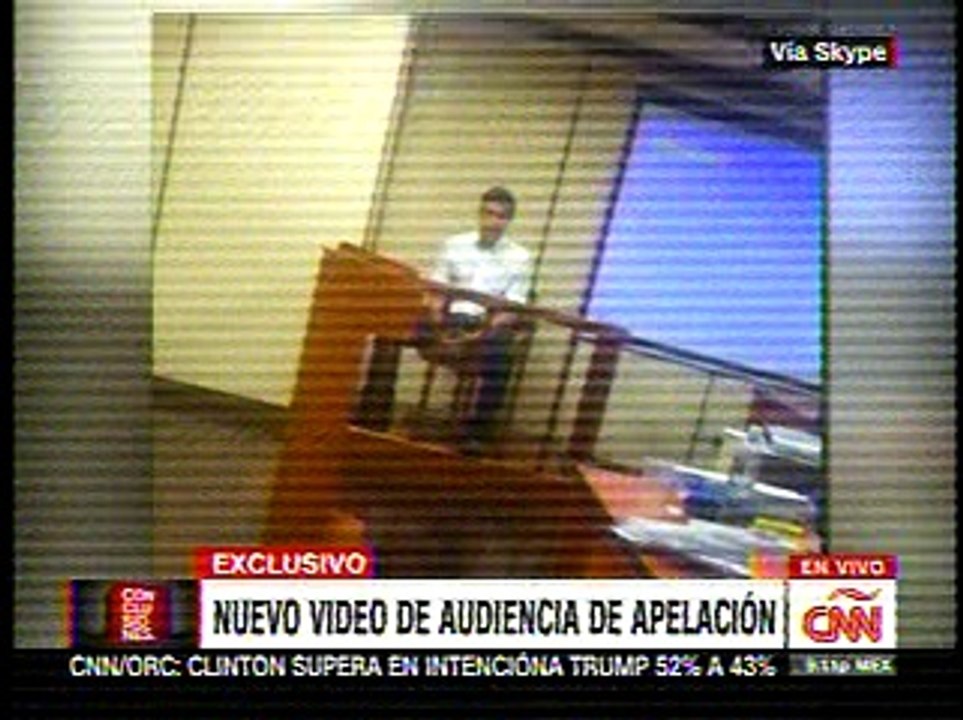 Leopoldo López en la audiencia de apelación el 22 de julio