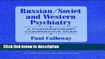 Ebook Russian/Soviet and Western Psychiatry: A Contemporary Comparative Study (Wiley Series in