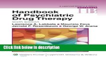 Ebook Handbook of Psychiatric Drug Therapy (Lippincott Williams   Wilkins Handbook Series) Free