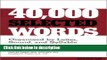 Books 40,000 Selected Words Free Online