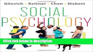 Books Social Psychology (Third Edition) Full Online