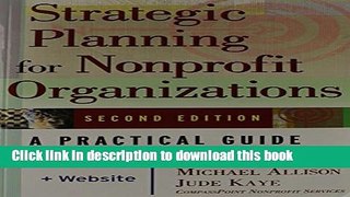 Books Strategic Planning for Nonprofit Organizations: A Practical Guide and Workbook Full Online