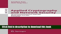 Ebook|Books} Applied Cryptography and Network Security: 5th International Conference, ACNS 2007,